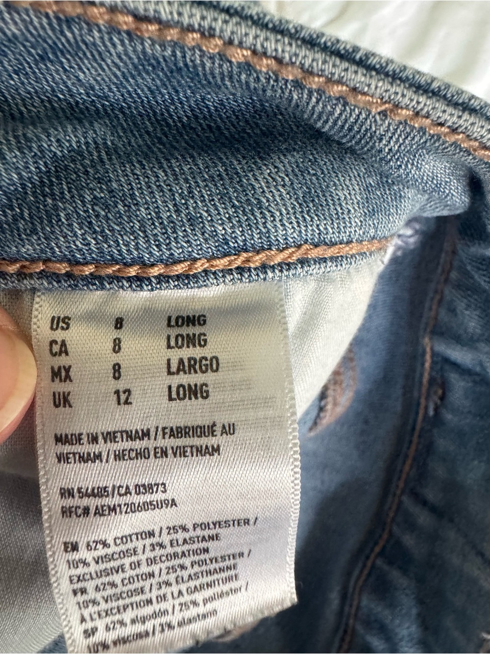 American Eagle Outfitters Light Blue Skinny low-Rise Jeans - Picture 3 of 4